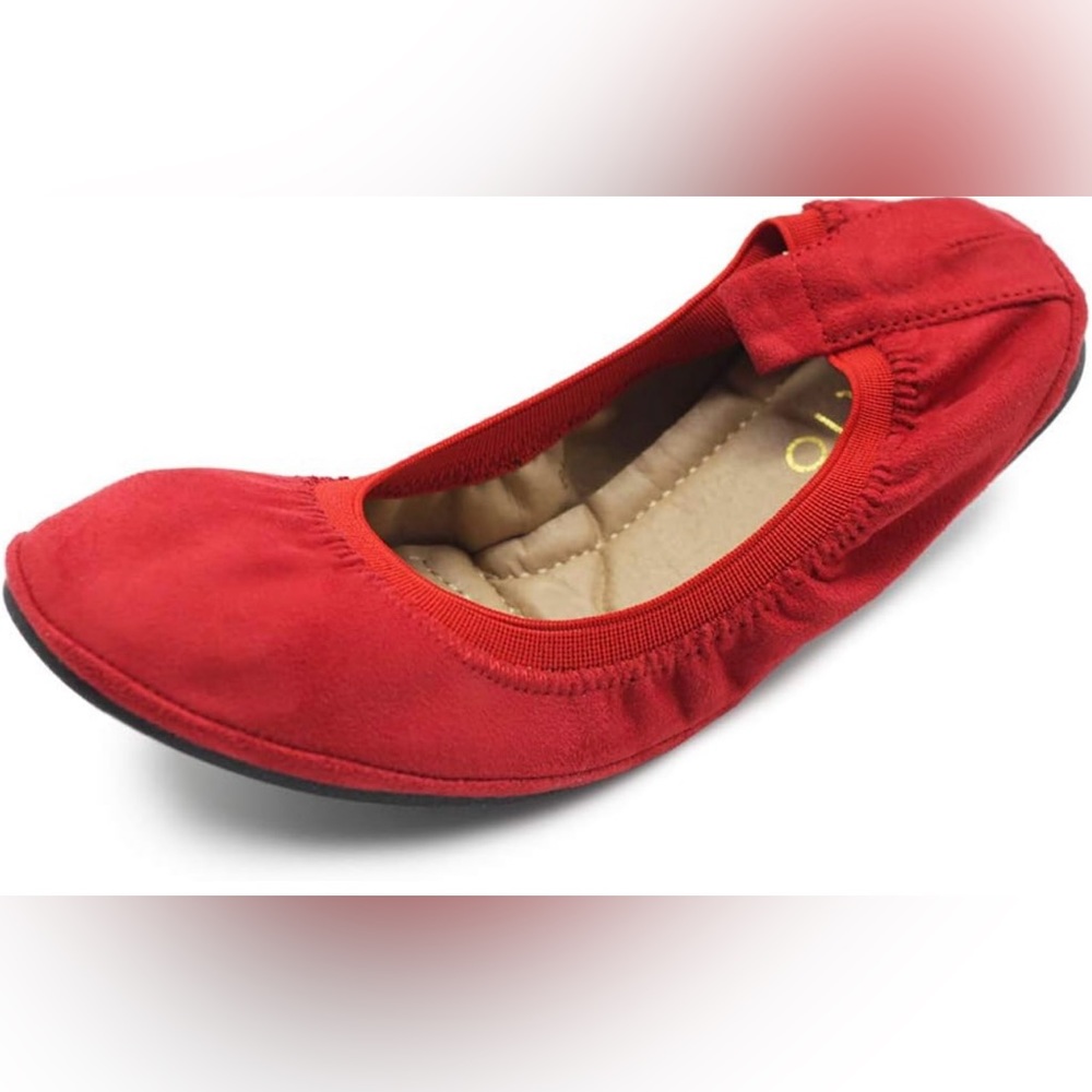 Ollio Women's Shoes Faux Suede Comfort Ballet Flat size 7